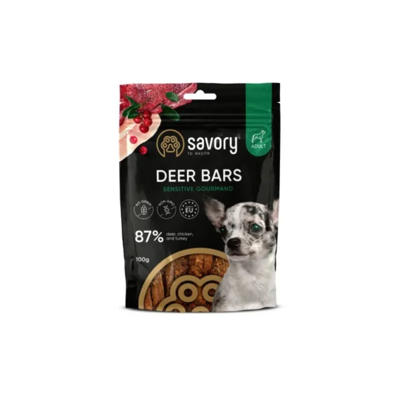 Джерки Savory Bars With Venison, батончики з Олениною 100г