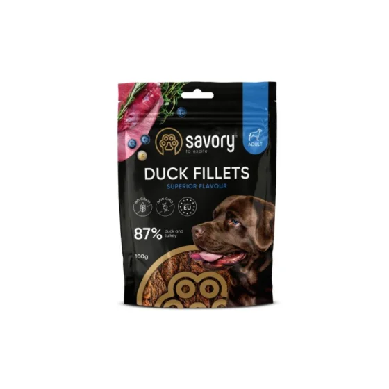 Джерки Savory Fillet Turkey With Duck, філе індички з качкою100г