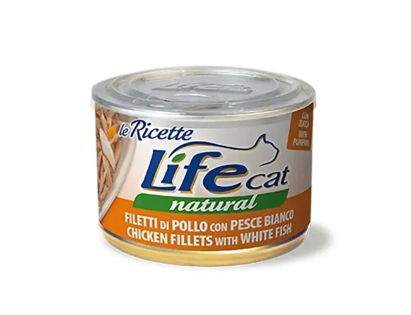 LifeCat кот/конс 150г Le Ricette шматочки курка/біла риба