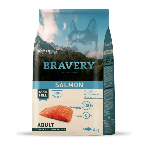 Bravery Herring 4кг д/собак медіум/максі Лосось