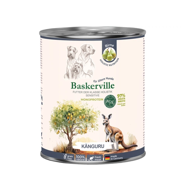 Baskerville Holistik Баскервіль конс.800г д/собак Кенгуру чувстл.травлення