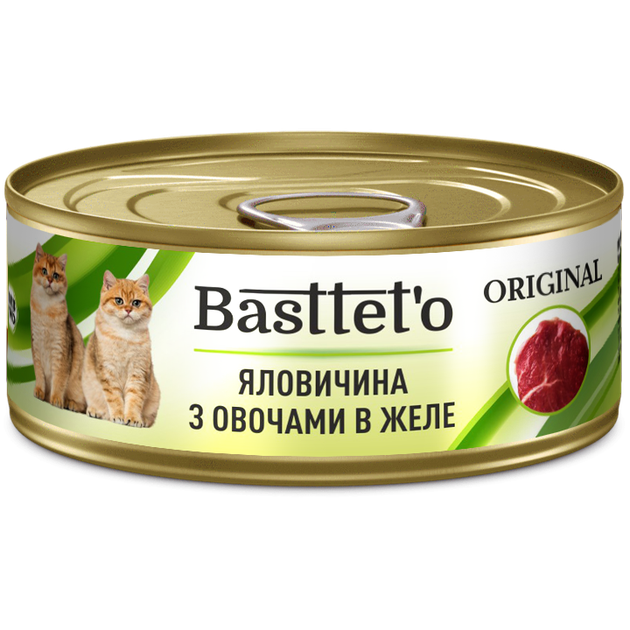 Bastteto Original конс.85г д/кота Яловичина та  овочі