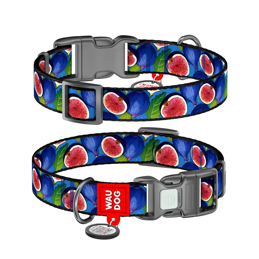WauDog Нашийник д/собак нейлон Інжир XXL плас.фастекс ш35 А46-70см  ВС28-40см