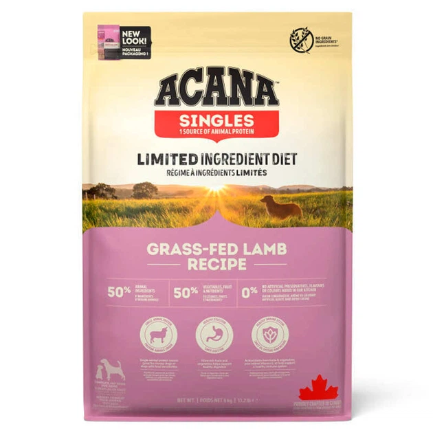 Acana Grass-Fed Lamb сухий корм гіпоалергенний для собак будь-якого віку 6 кг