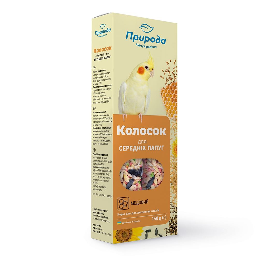 Колосок Медовий д/папуг середніх 140г Природа