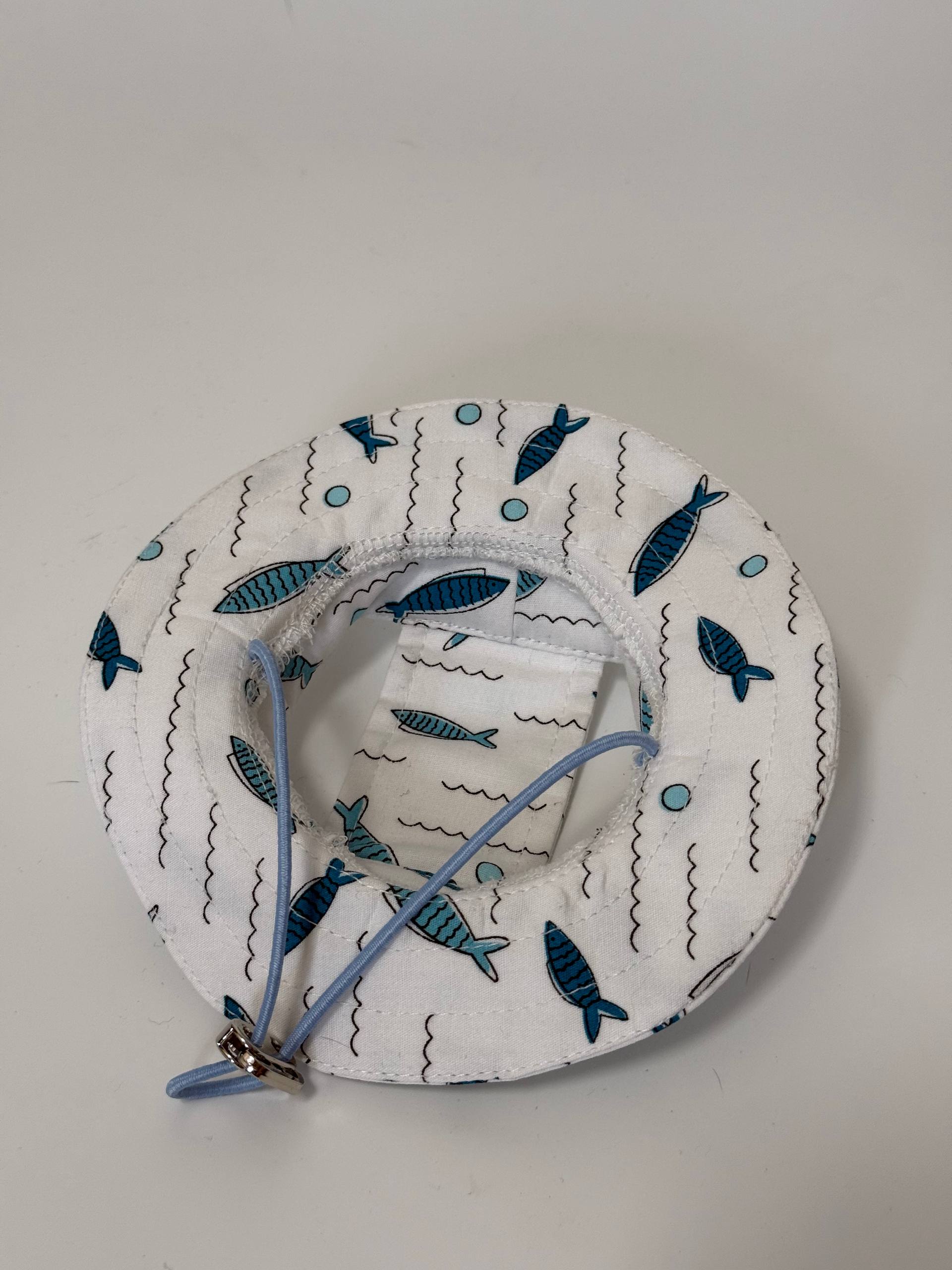 Комплект Set , XS панамка,бандана,резинка,Морський білий