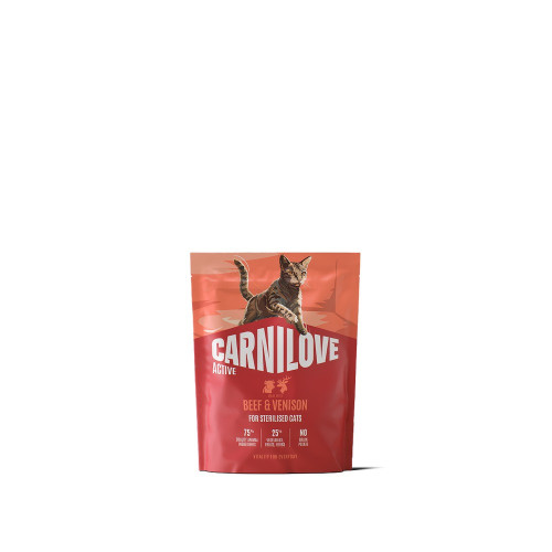 Корм сухий Карнілав Carnilove Active Beef & Venison Sterilised для стерилізованих котів яловичина та оленина 400 г