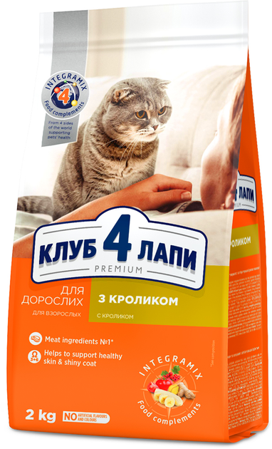 Клуб 4 Лапи 2кг д/кота Кролик