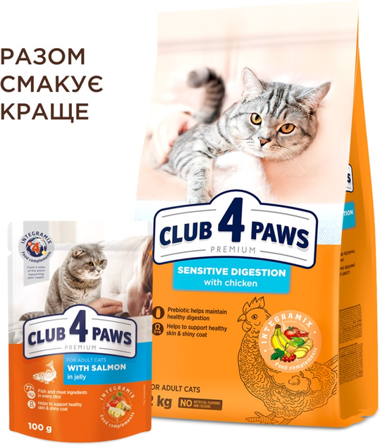 Клуб 4 Лапи 2кг д/кота Чутливе травлення