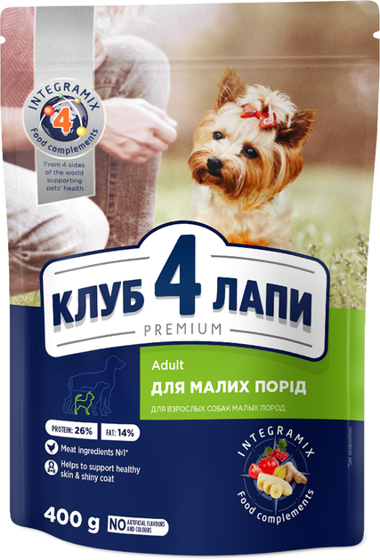 Клуб 4 Лапи 400г д/собак міні Курка