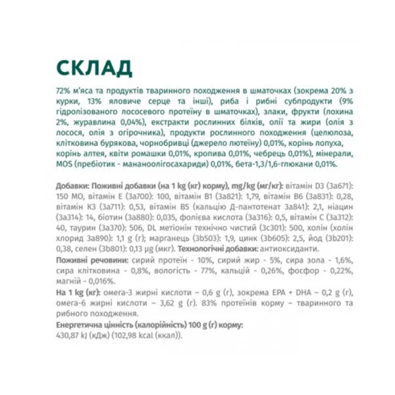 ОптіМіл пауч 100г д/собак Лосось та лохина соус 12шт/уп 1шт