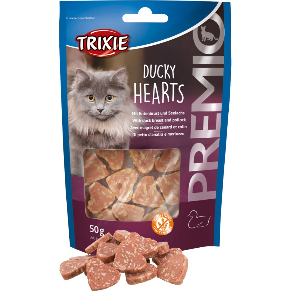 Ласощі д/кот Преміо ""Hearts"" качка/минтай 50г
