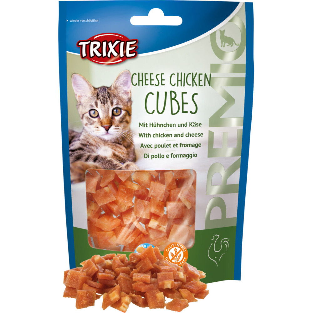 Ласощі Trixie для котів Тріксі Преміо ""Cheese Chicken Cubes"" сир+курка кубики 50г