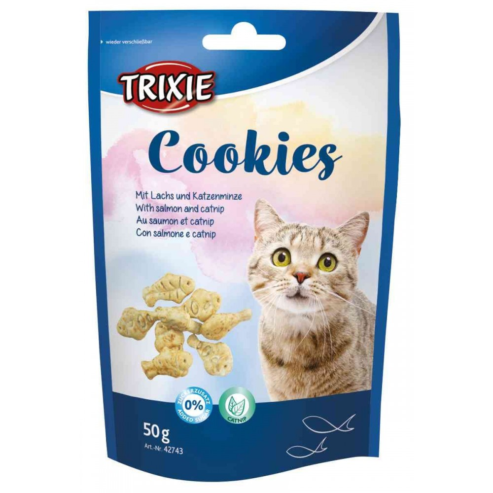 Ласощі д/кот преміо Cookies лосось/котяча мята 50г