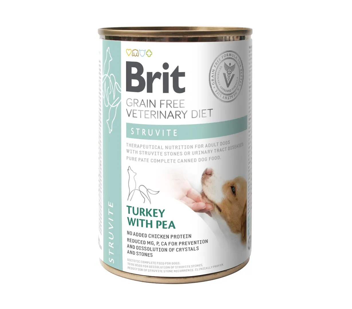 Brit VetDiets дфета соб/кон при лікуванні та профілактиці сечокамяної хвороби Бріт Вет Даєтс з індичкою та горохом 400г