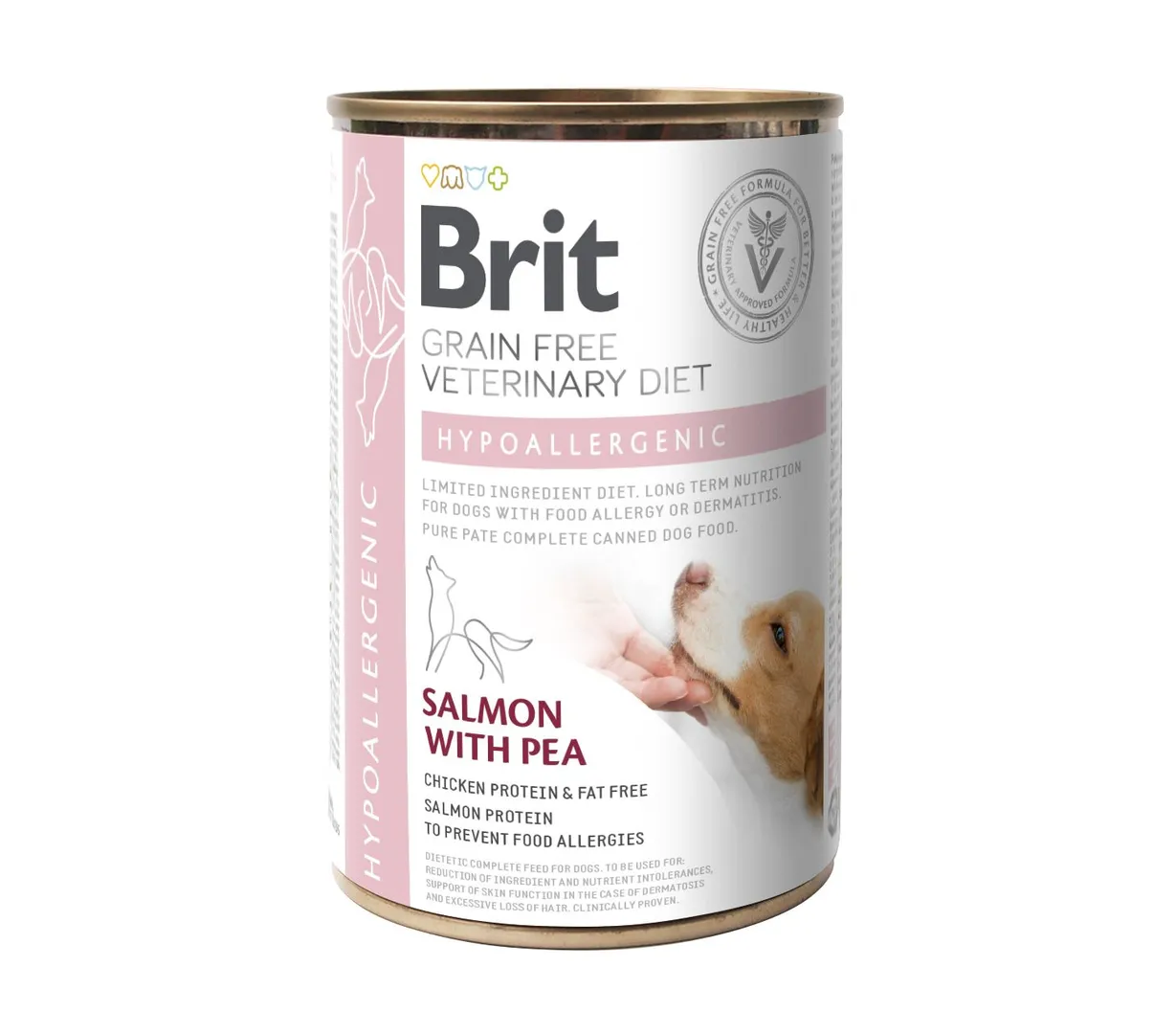 Brit VetDiets конс.400г д/собак Діета Гіпоалерген Лосось горох