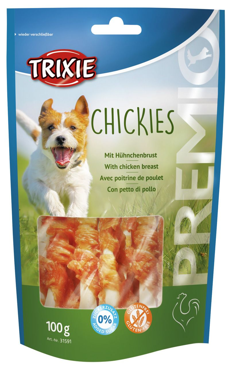 Ласощі д/собак Тріксі Преміо Chickies з кальцієм 100г