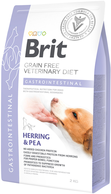 Brit VetDiets Бріт 2кг д/собак Діета Гастро Оселедиць Лосось та Гречка