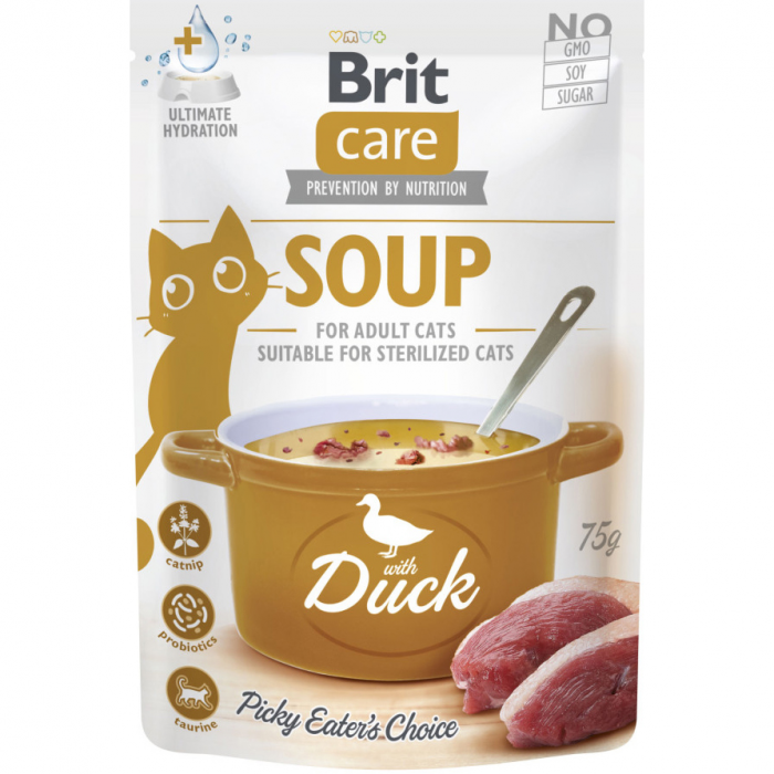 Brit Care Бріт пауч 75г д/кота Суп Качка