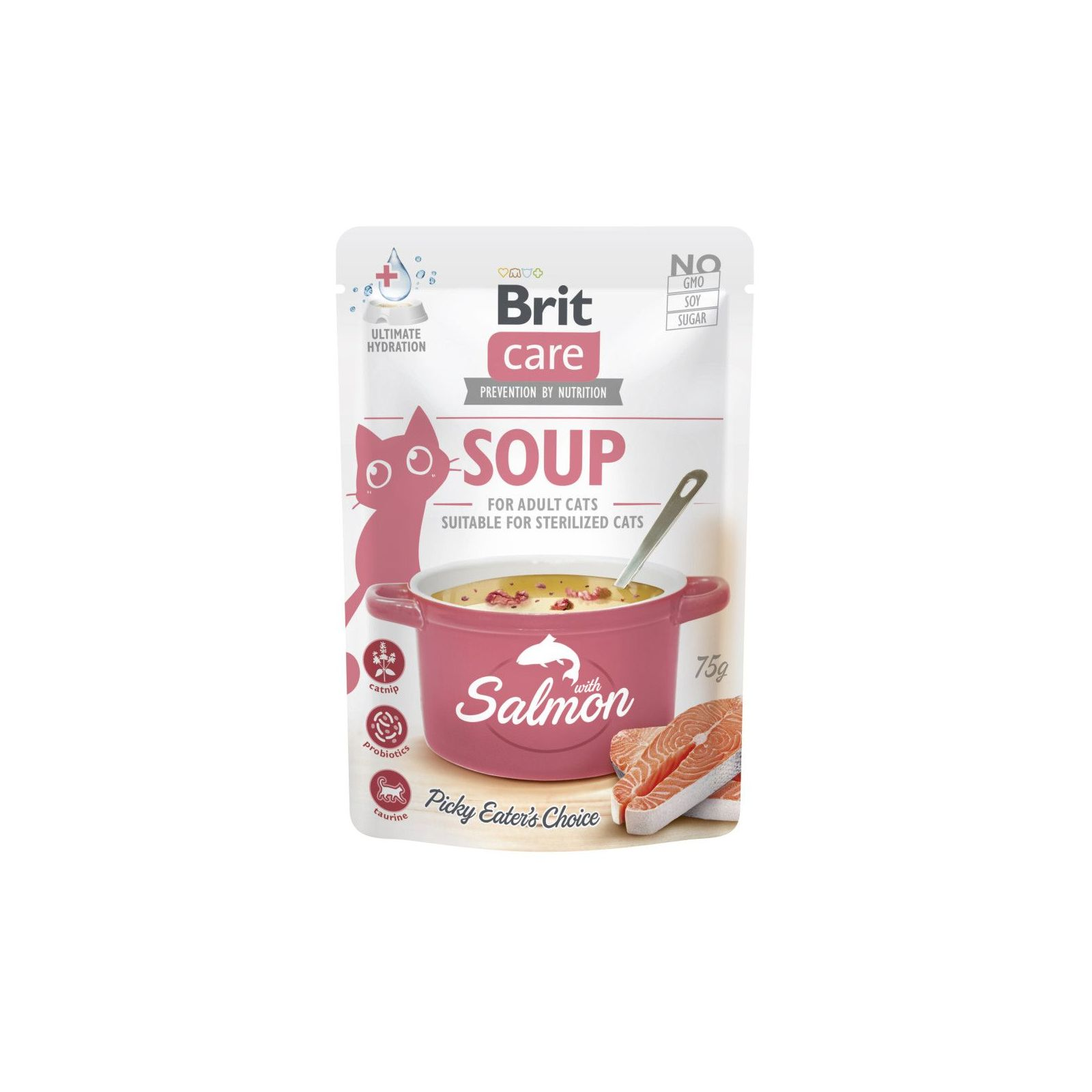 Brit Care Бріт пауч 75г д/кота Суп Лосось