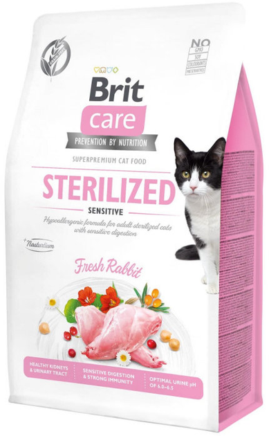 Brit Care Бріт 2кг д/кота Стерильні з чутливим травленням