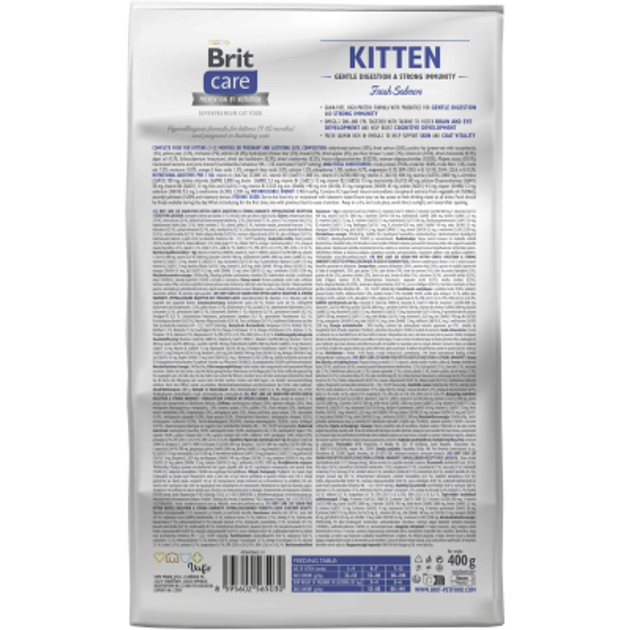 Brit Care Бріт 400г д/кошенят Кіттен лосось