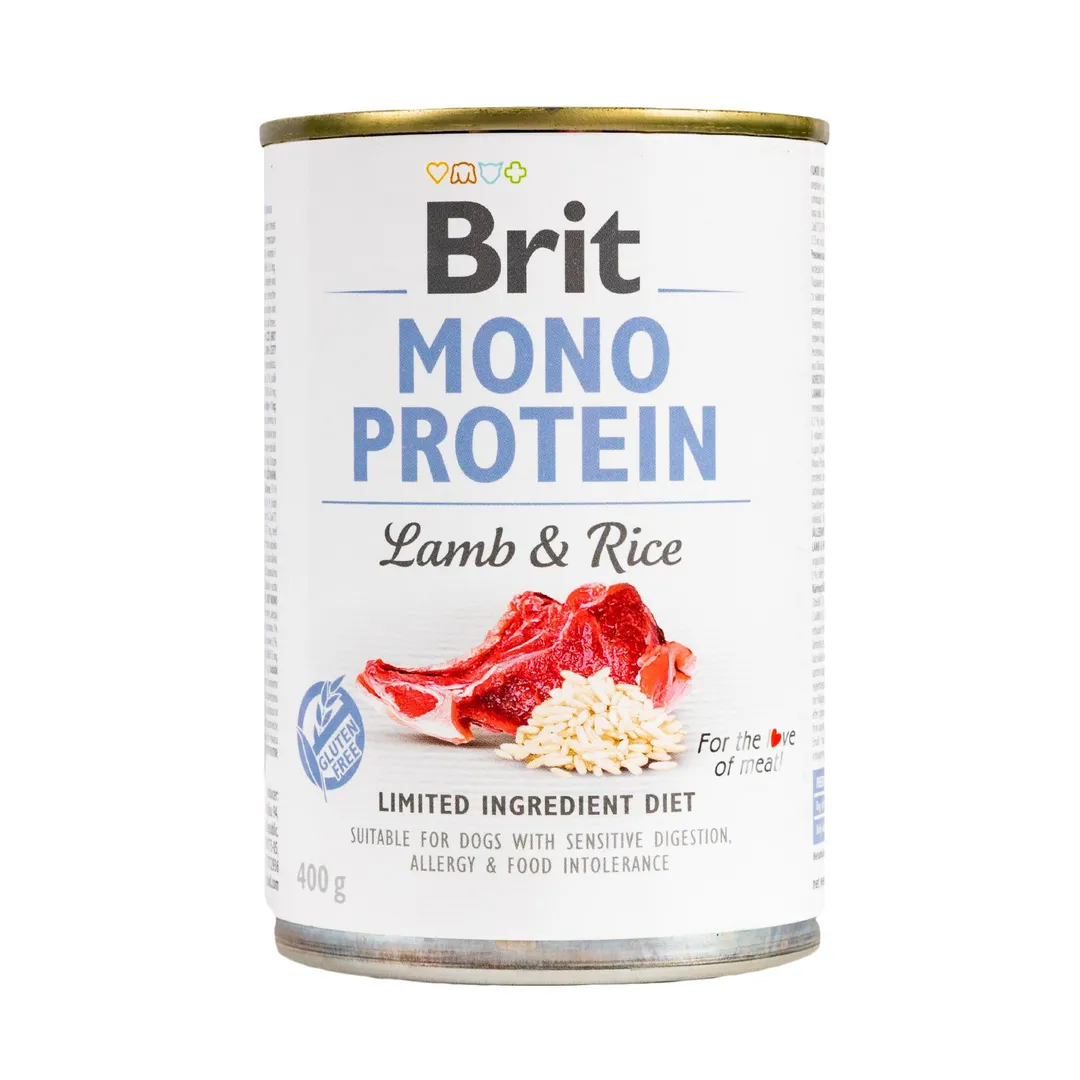 Brit Care Бріт конс.400г д/собак Моно Ягня темн.рис