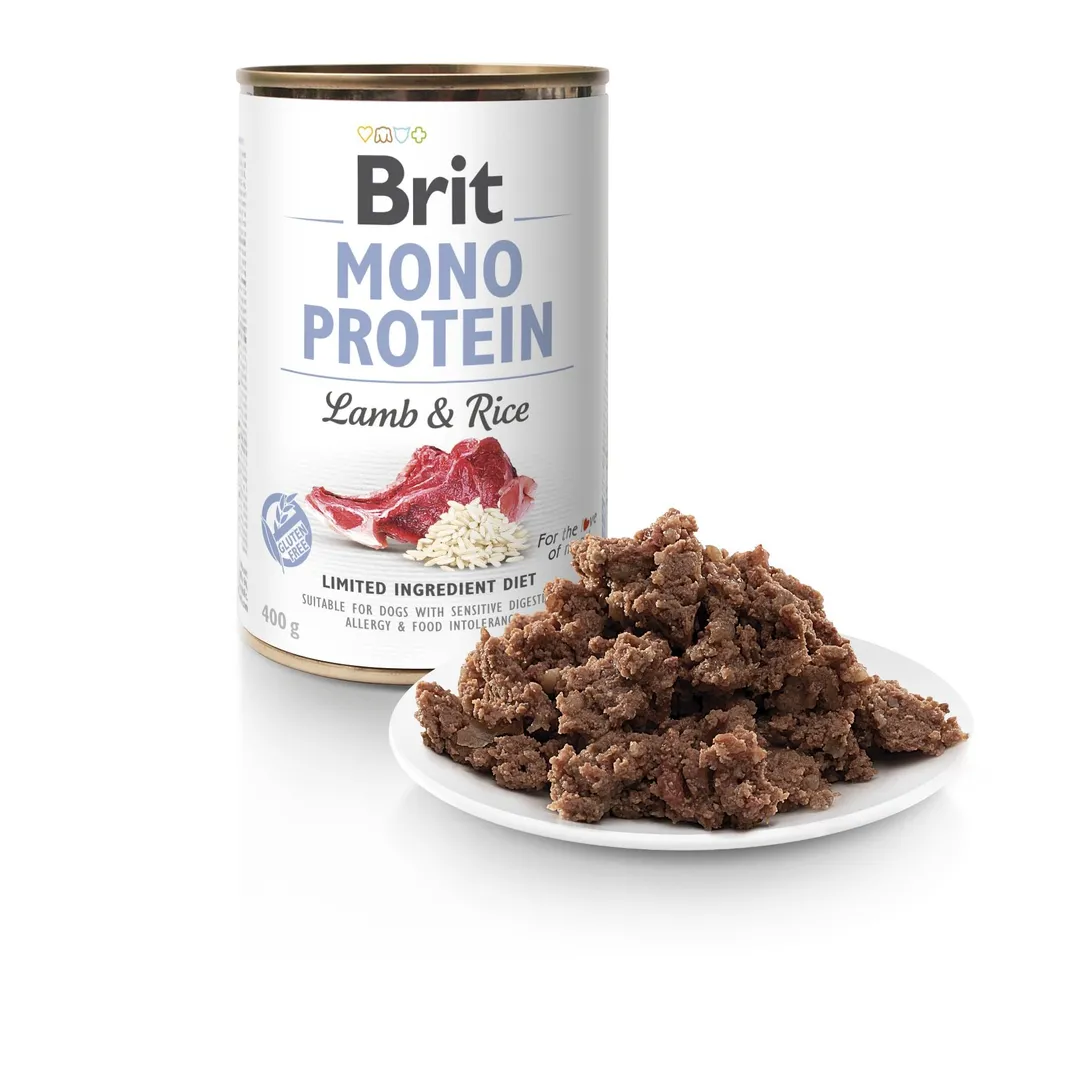 Brit Care Бріт конс.400г д/собак Моно Ягня темн.рис