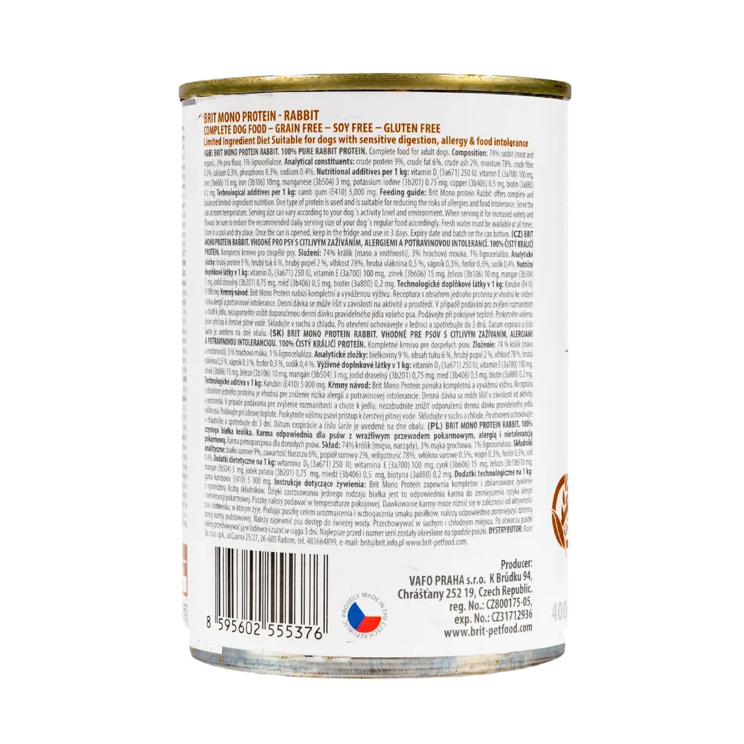 Brit Care Бріт конс.400г д/собак Моно Кролик