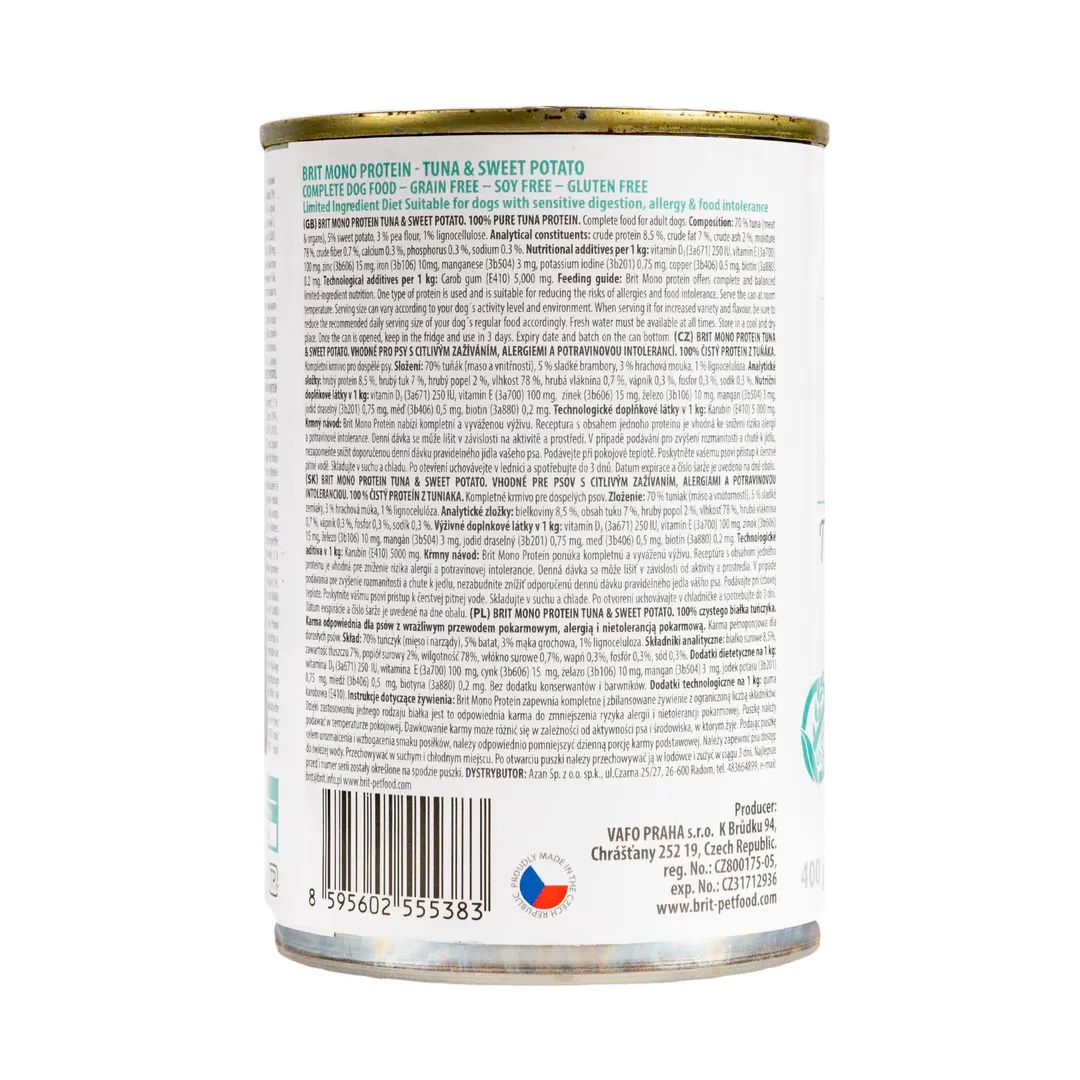 Brit Care Бріт конс.400г д/собак Моно Тунець батат