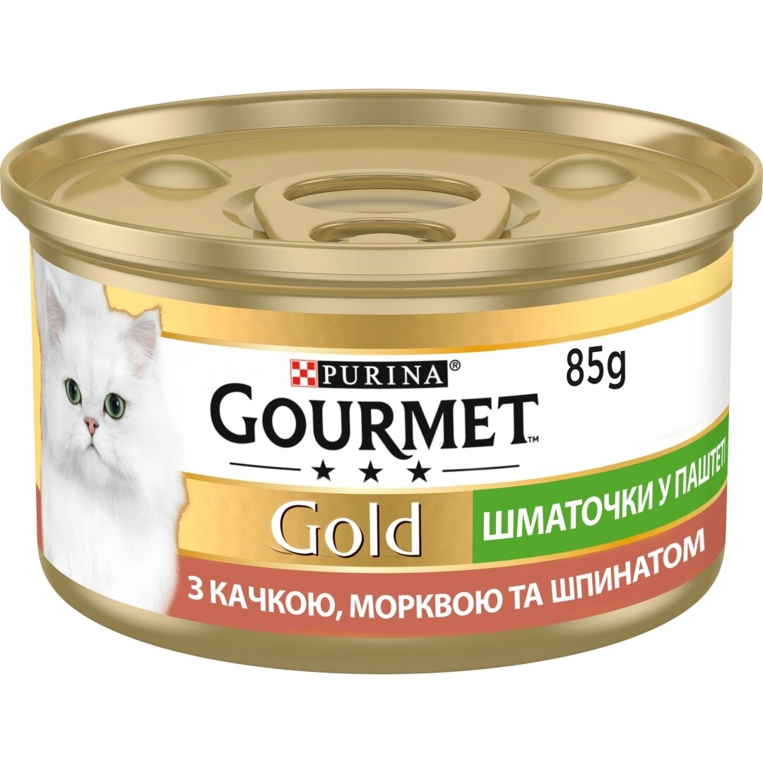 Гурмет Голд конс.85г д/кота Качка морква шпінат Терін 24шт/уп 1шт