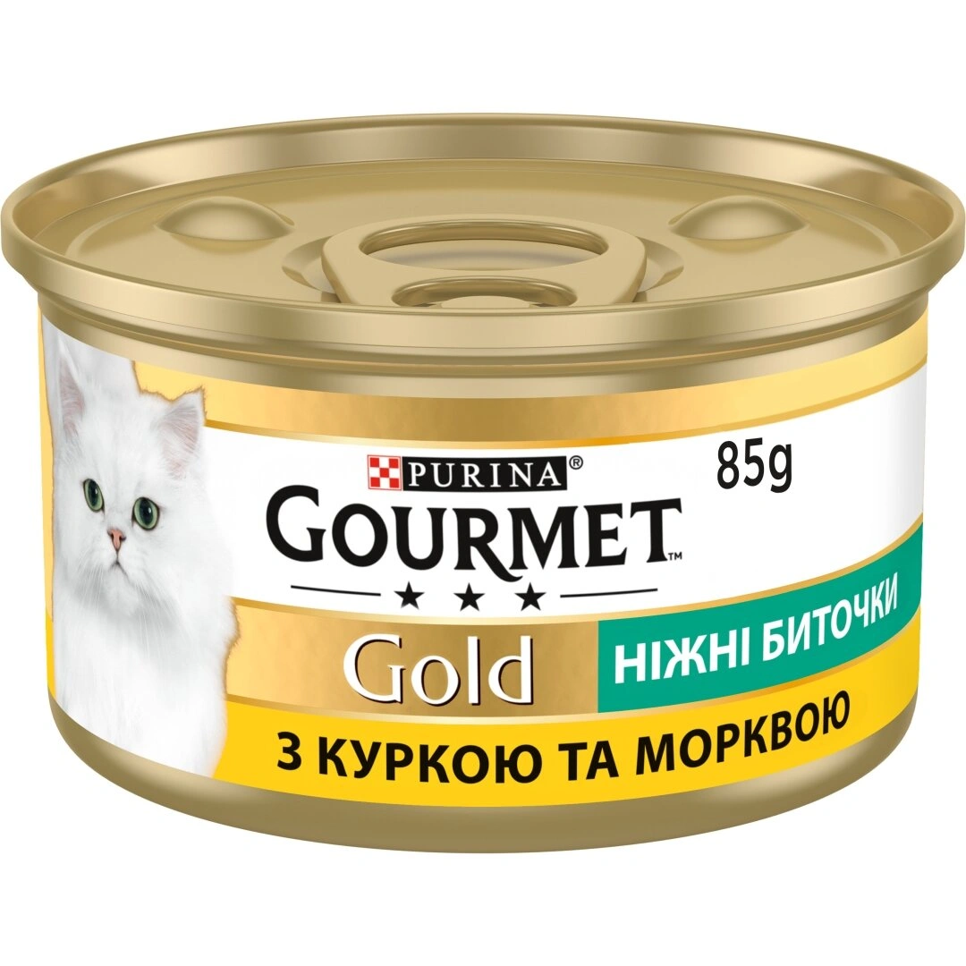 Гурмет Голд конс.85г д/кота Біточки Курка та Морква 12шт/уп 1шт