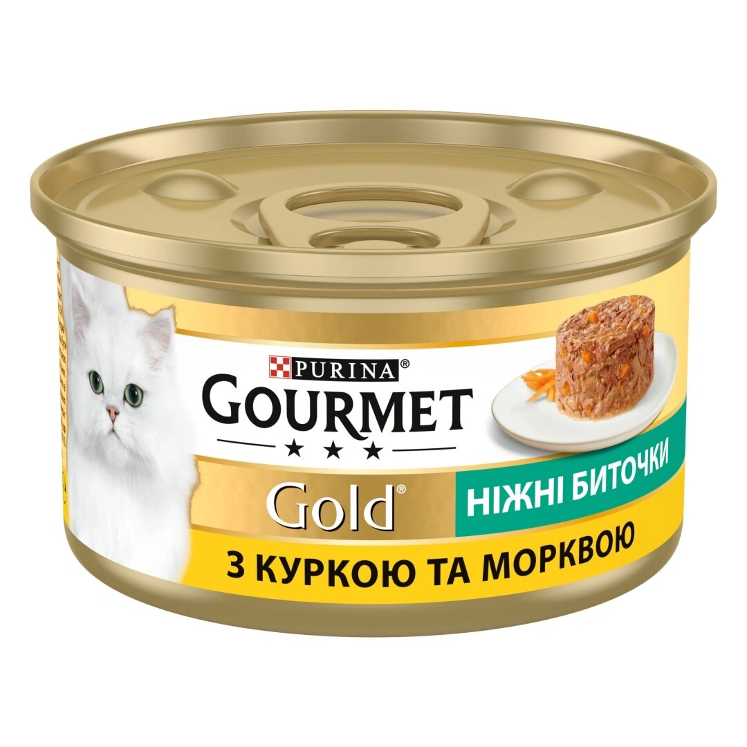 Гурмет Голд конс.85г д/кота Біточки Курка та Морква 12шт/уп 1шт