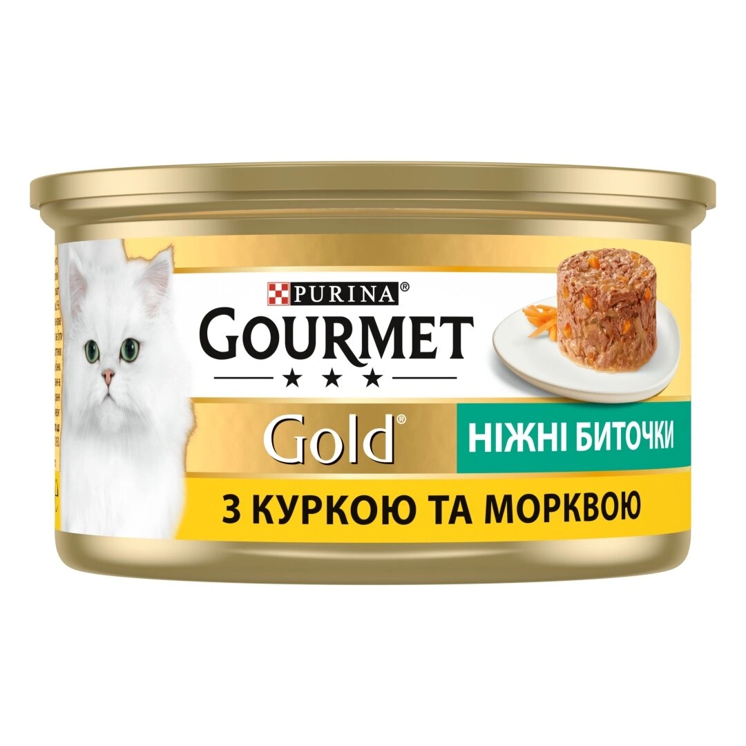 Гурмет Голд конс.85г д/кота Біточки Курка та Морква 12шт/уп 1шт