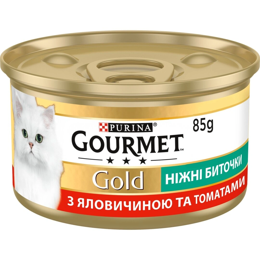 Гурмет Голд конс.85г д/кота Біточки Яловичинва томати 12шт/уп 1шт