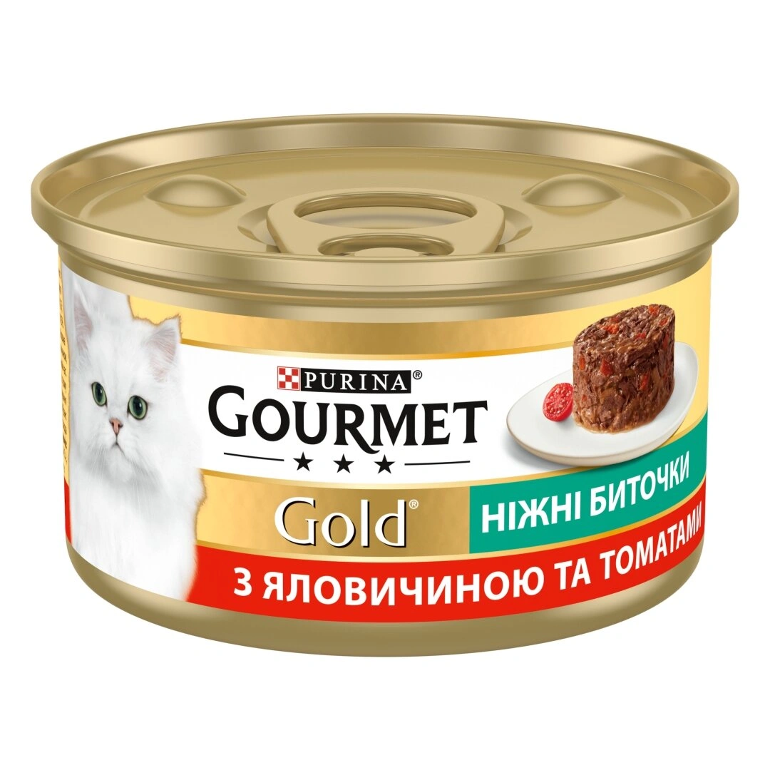 Гурмет Голд конс.85г д/кота Біточки Яловичинва томати 12шт/уп 1шт