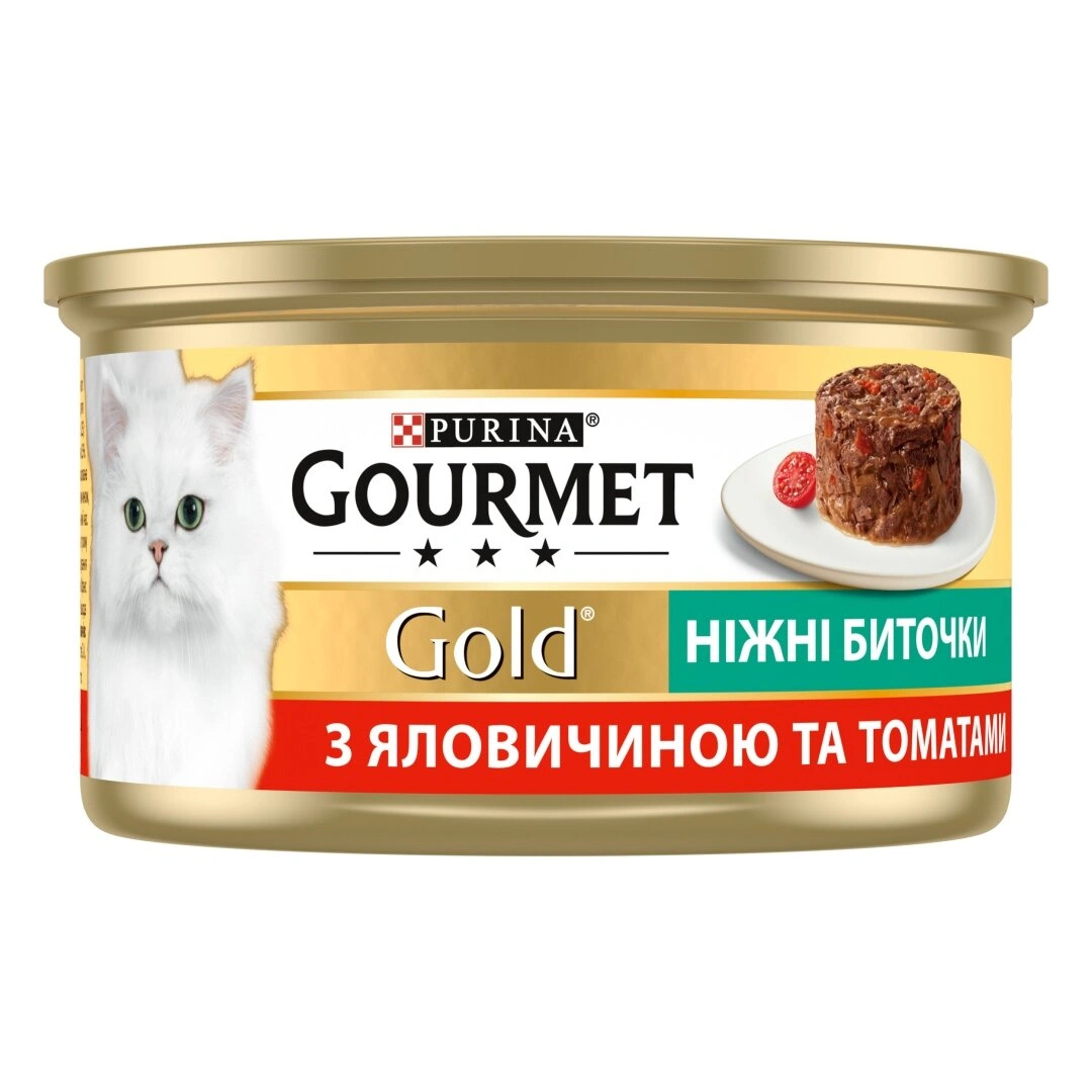 Гурмет Голд конс.85г д/кота Біточки Яловичинва томати 12шт/уп 1шт