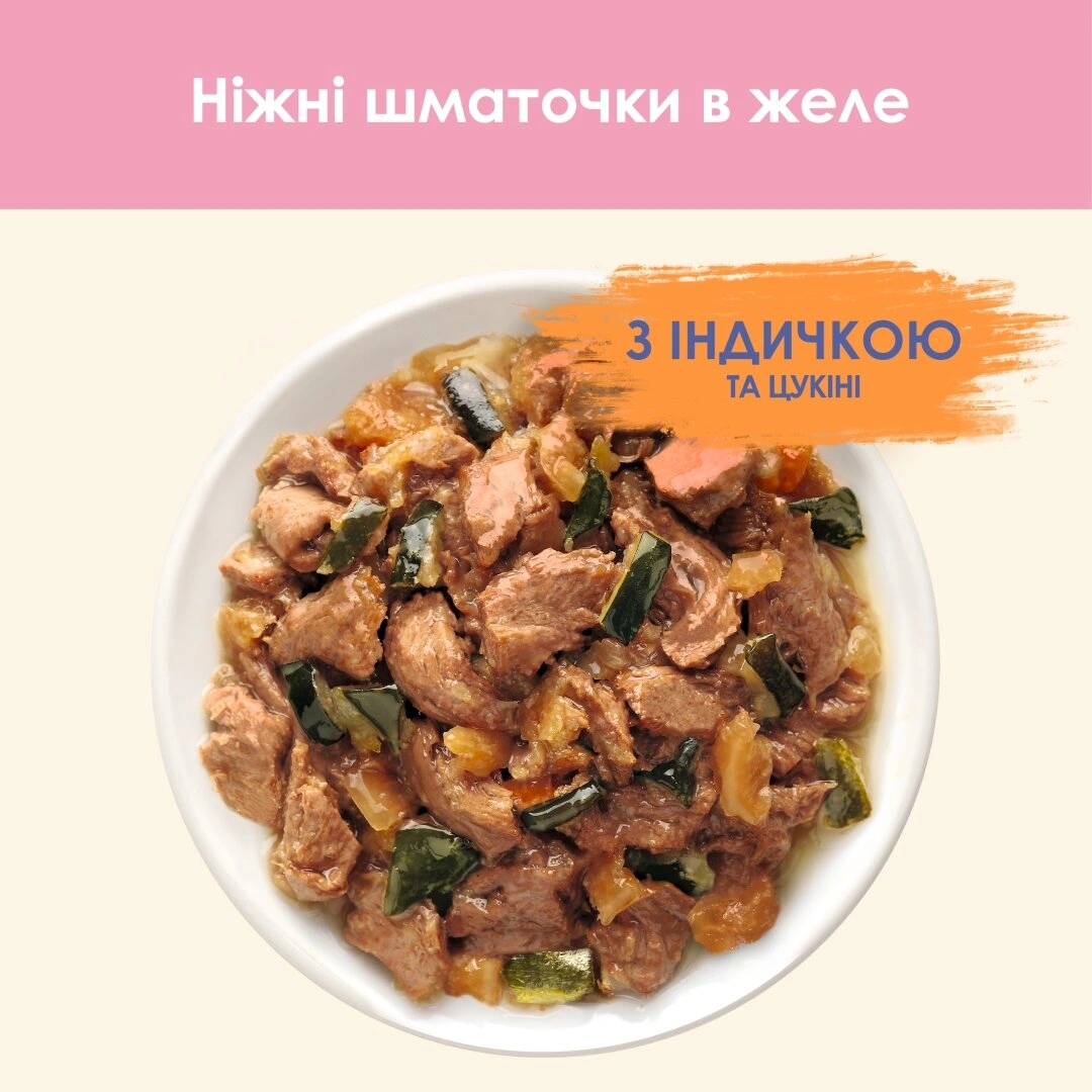 Кет Чау пауч 85г д/кошенят Індичка цукіні 26шт/уп 1шт