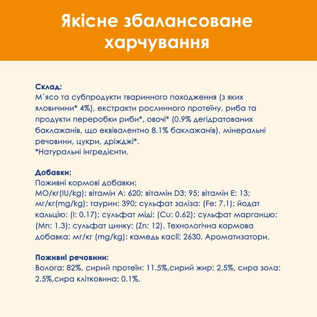 Кет Чау пауч 85г д/кота Яловичина та баклажани 26шт/уп 1шт
