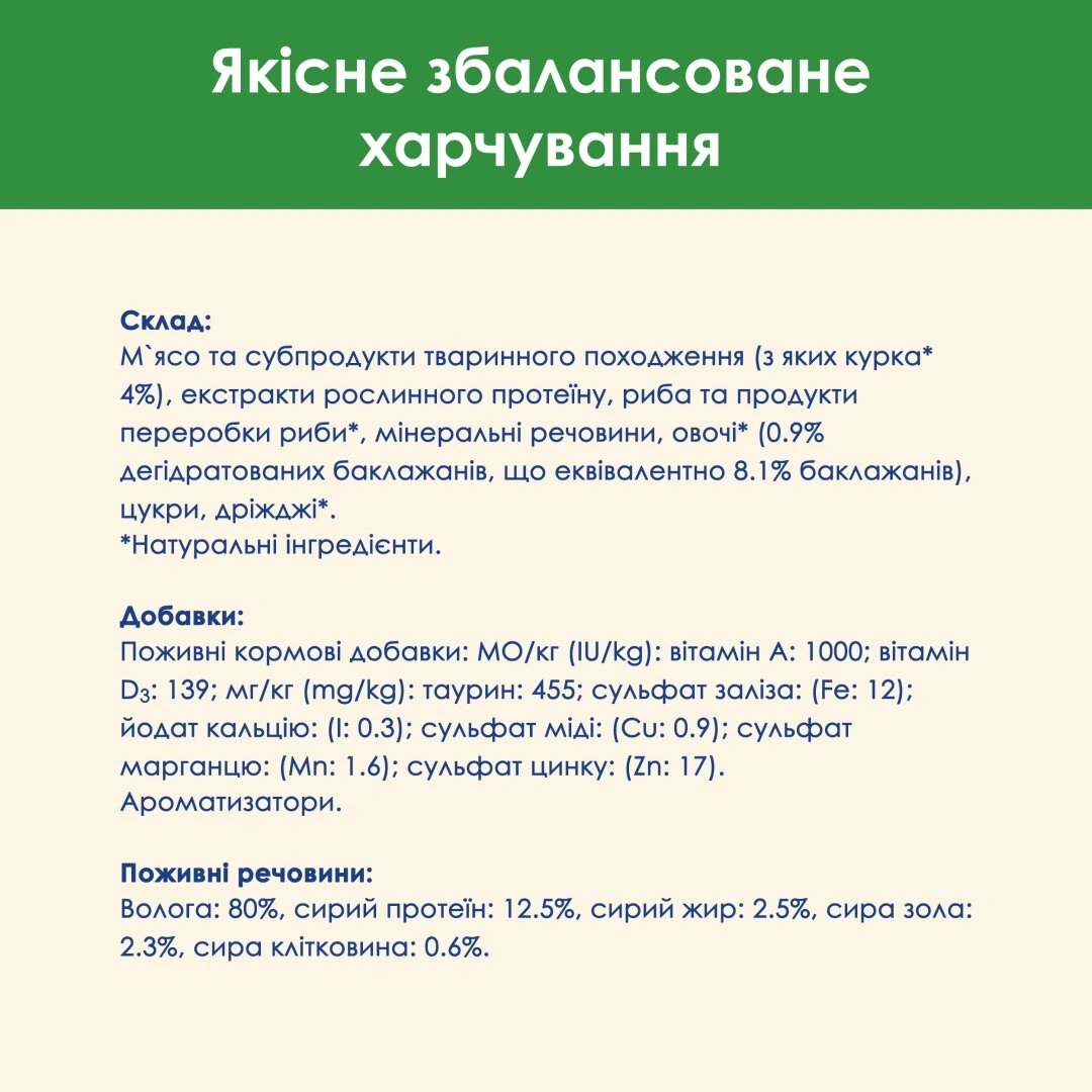 Кет Чау пауч 85г д/кота Стерильні Курка баклажани 26шт/уп 1шт