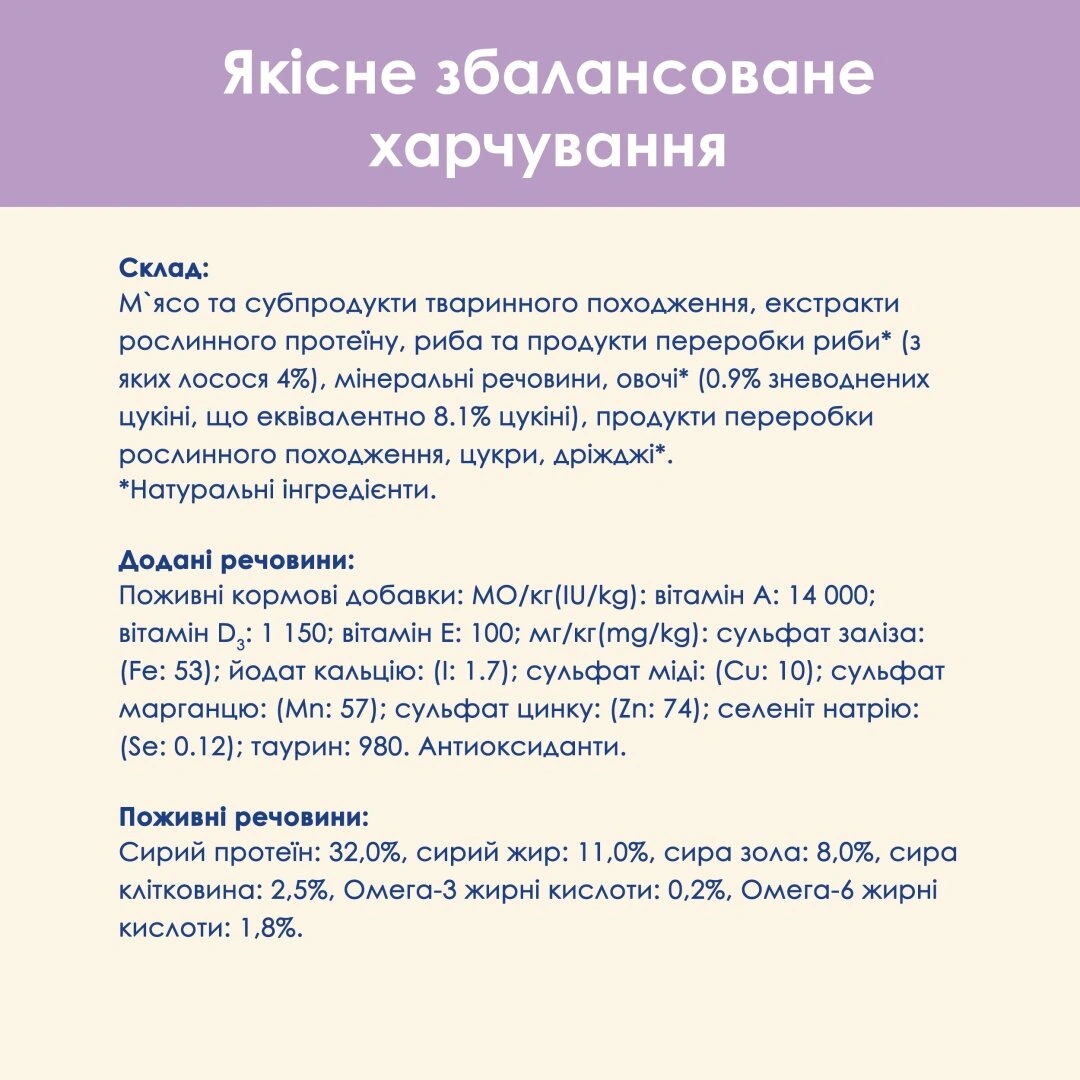 Кет Чау пауч 85г д/кота Чуств. Лосось цукіні желе 26шт/уп 1 шт