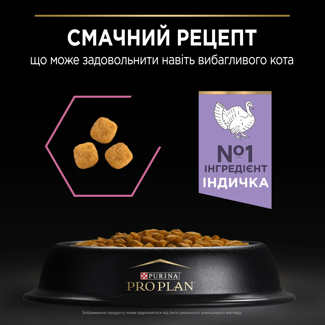 ПроПлан 1,5кг д/кота Делікат Індичка