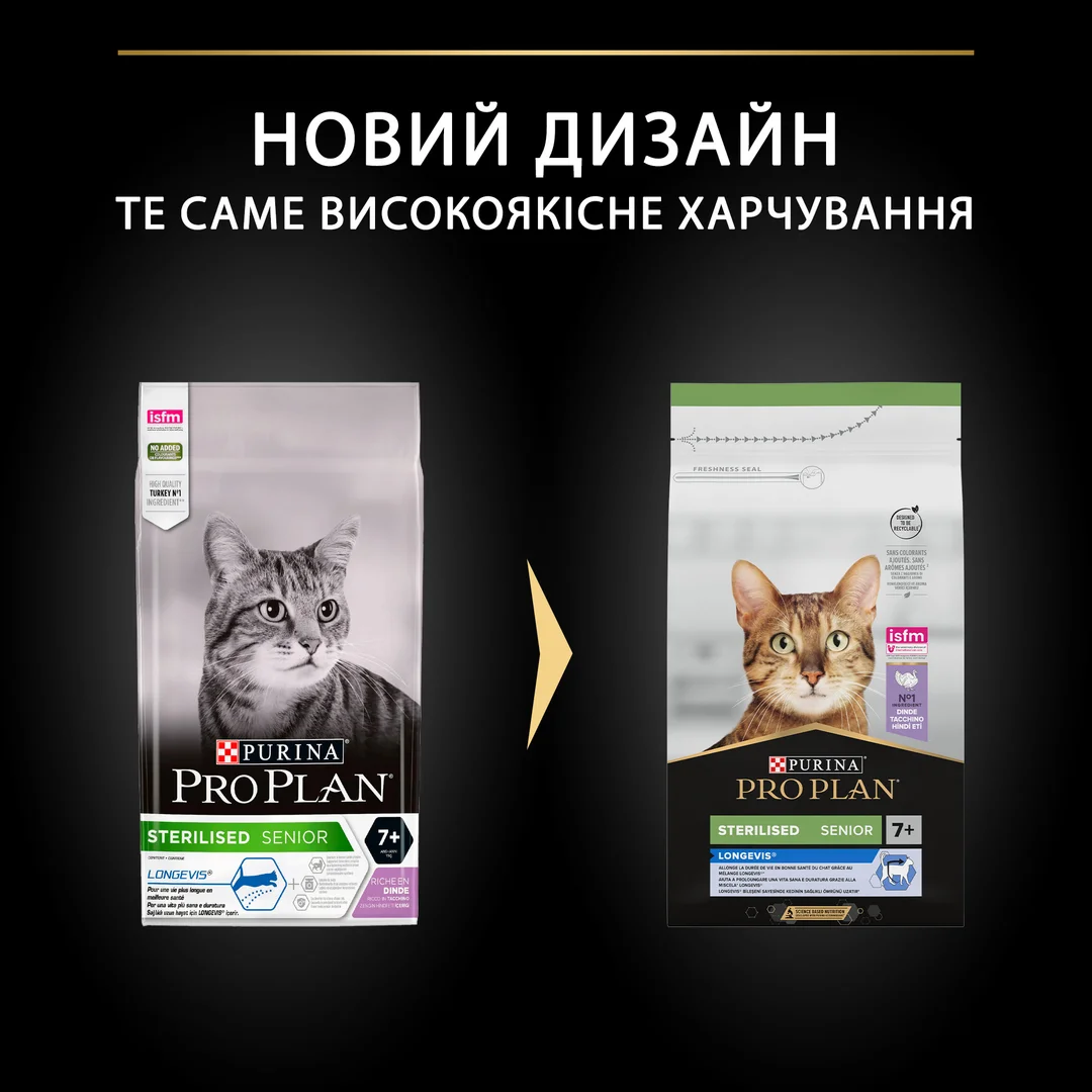 ПроПлан 1,5кг д/кота +7лет Індичка
