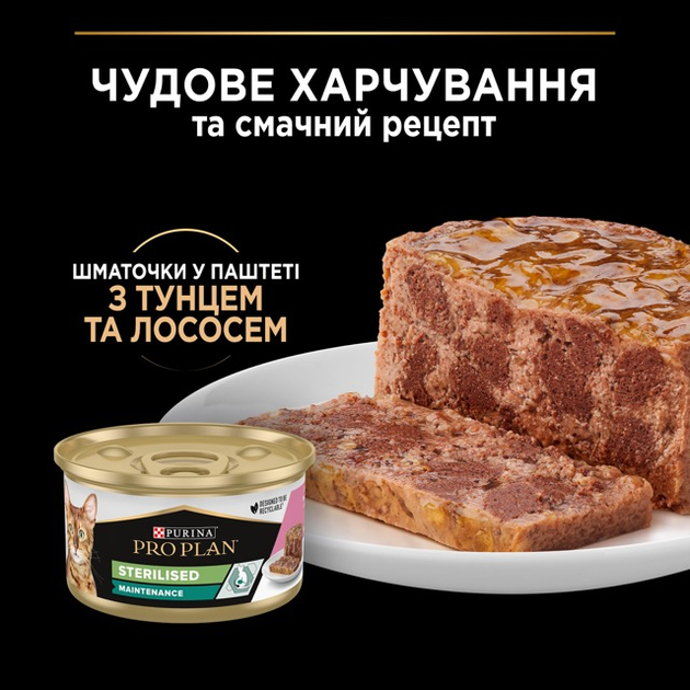 ПроПлан конс.85г д/кота Стерильні Лосось Тунець 24шт/1уп 1шт