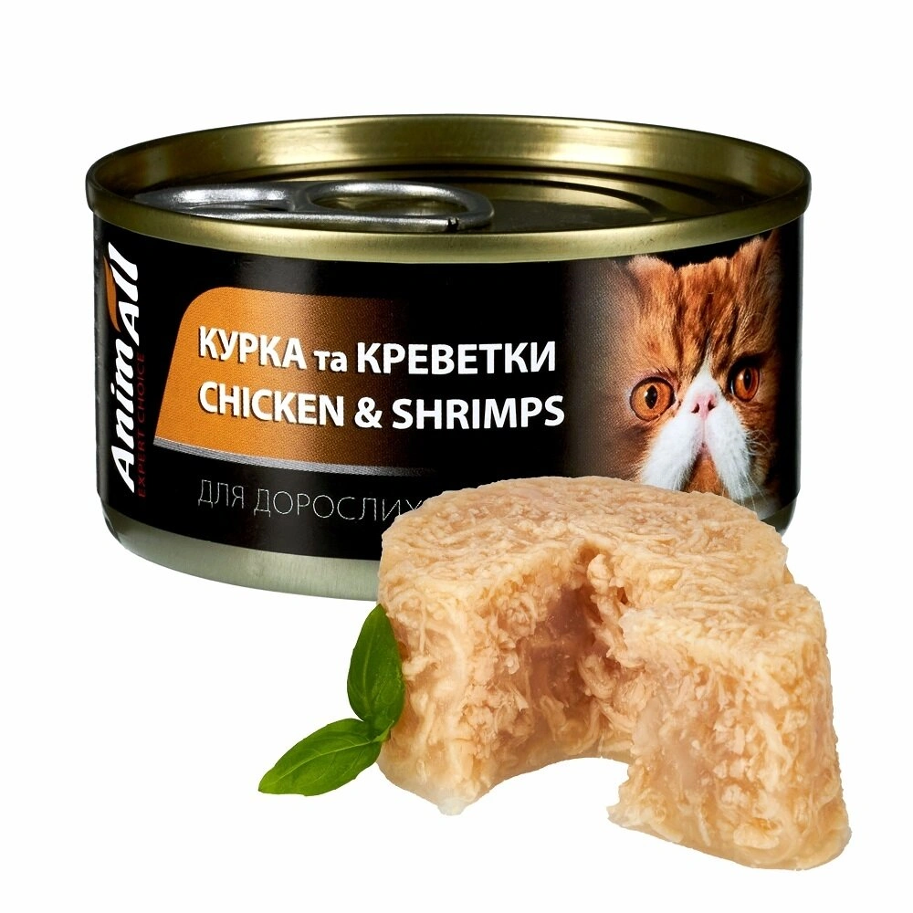 АнімАлл конс.д/кота 85г Курка з креветка