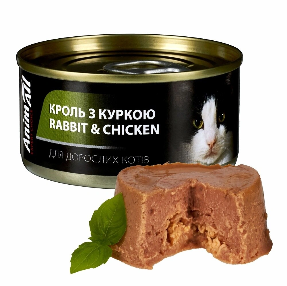 АнімАлл конс.д/кота 80г Кролем та куркою
