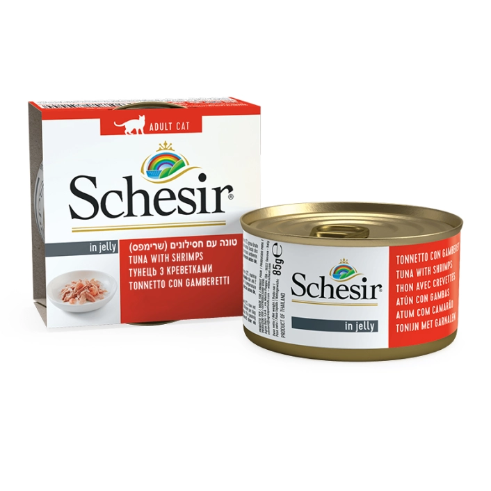 Schesir Шезір консерва д/кота Тунець Креветка в желе 85г