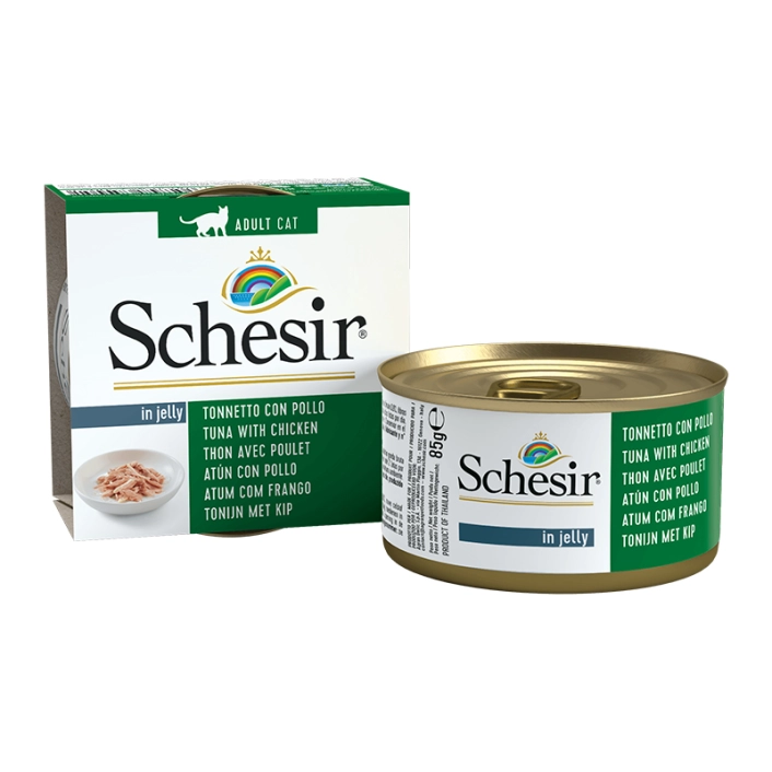 Schesir Шезір консерва д/кота Тунець Курка желе 85г
