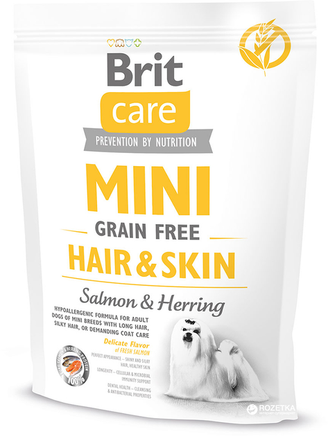 Brit Care Бріт 400г д/собак міні з довгою шерстю Лосось Оселедець