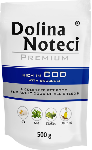 Dolina Noteci Premium пауч.500г д/собак Тріска,броколі